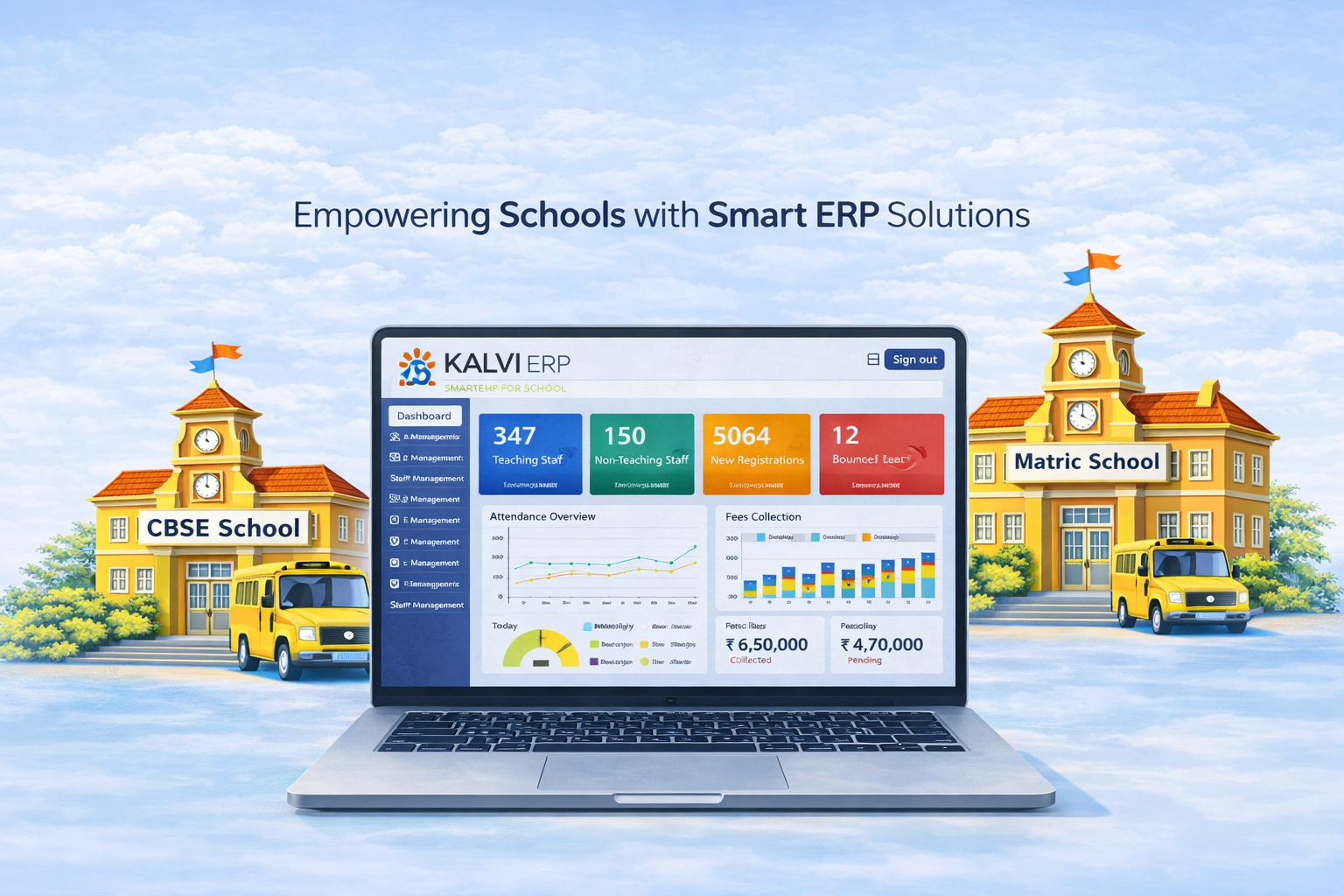 Education ERP Web Portal Dashboard