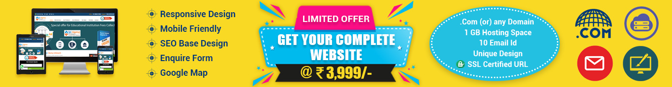 Get your complete website 3999